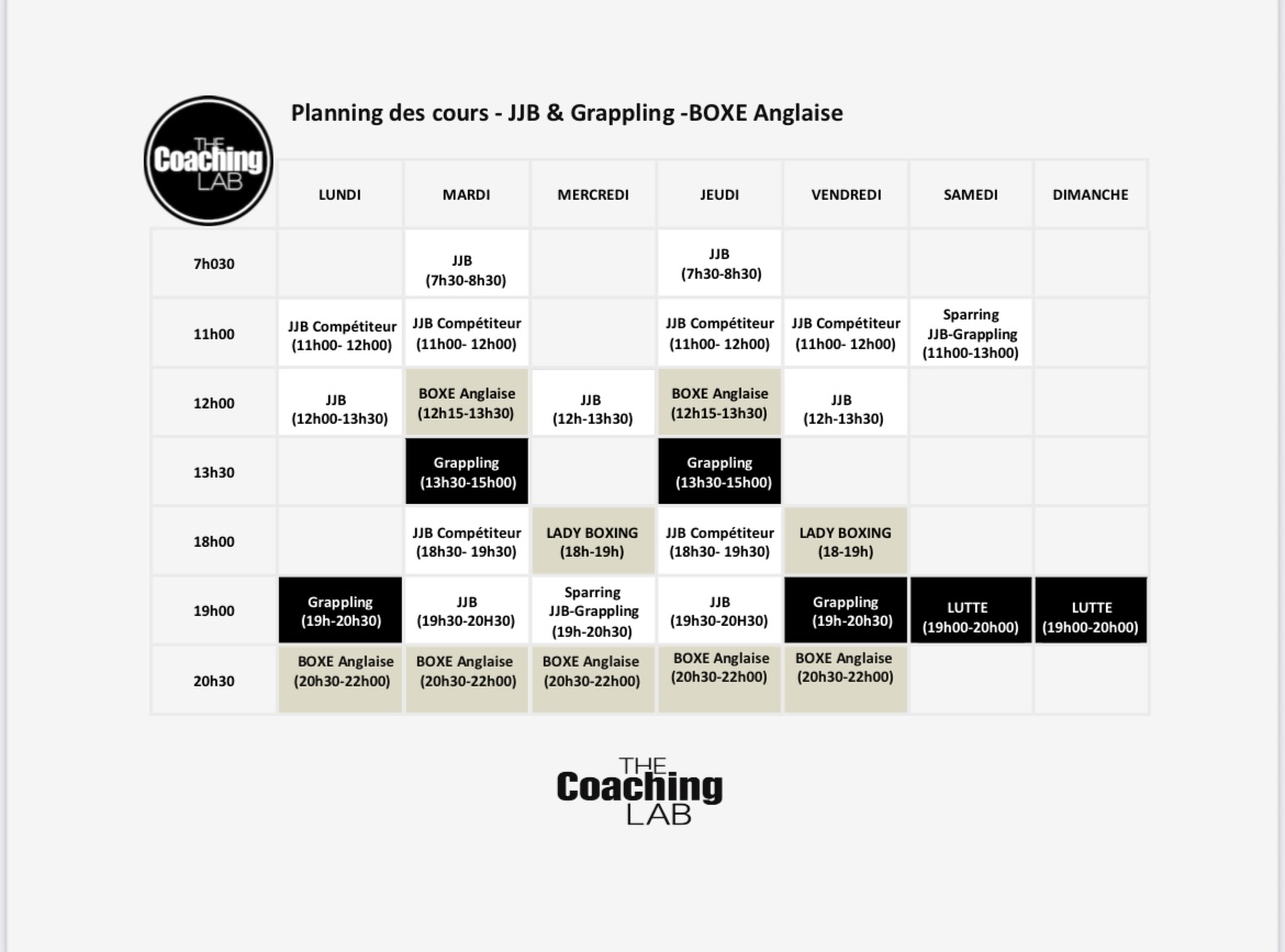 Planning The coaching lab 2025 2026